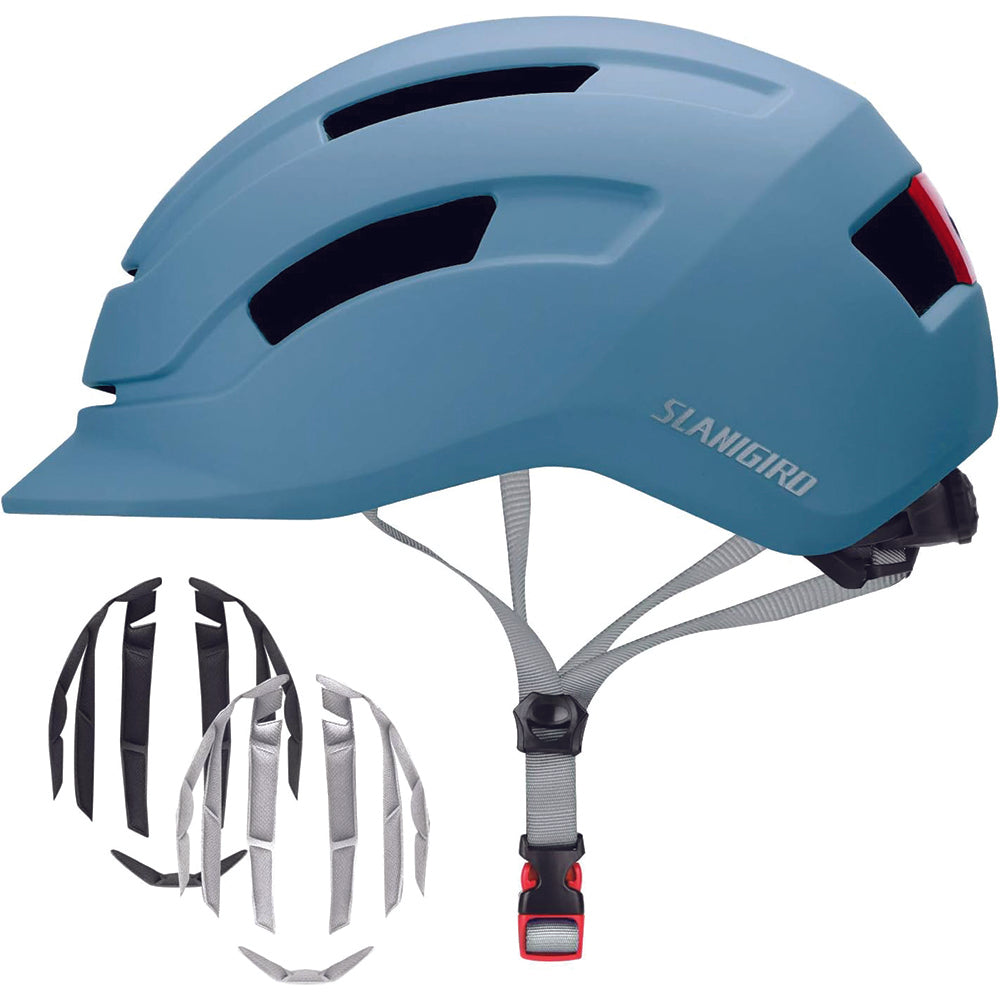 Adult Urban Bike Helmet - Adjustable Fit System & Integrated Taillight