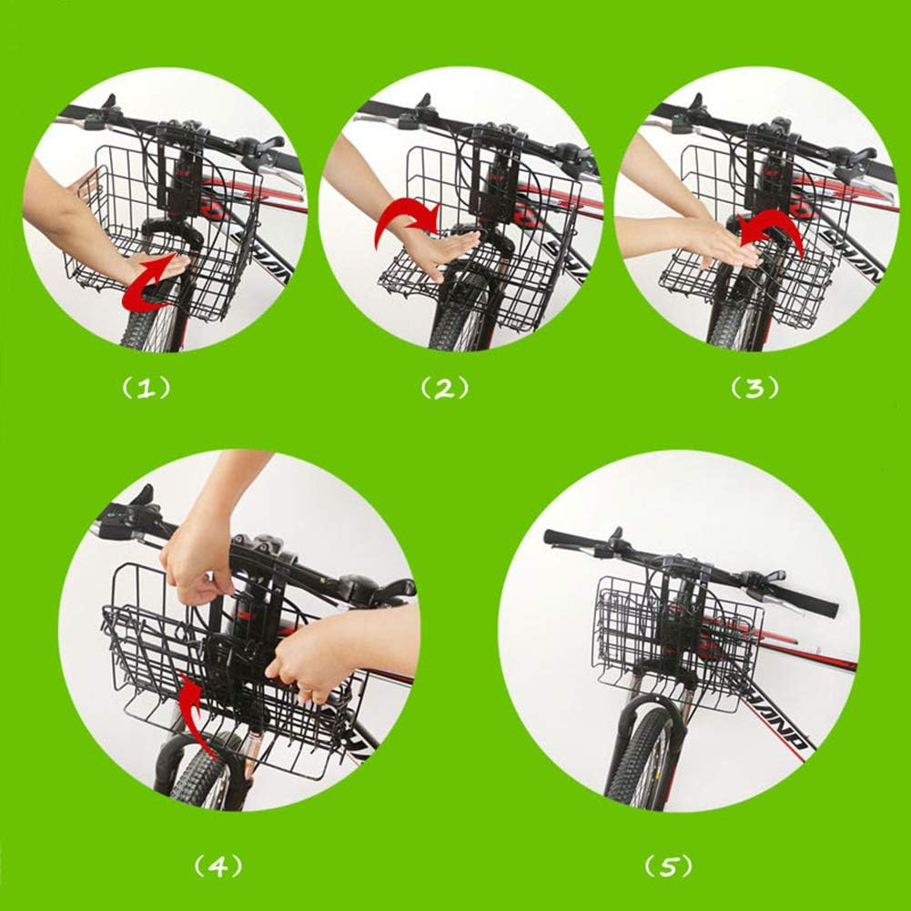 Folding Bike Front Basket Bicycle Wire Basket