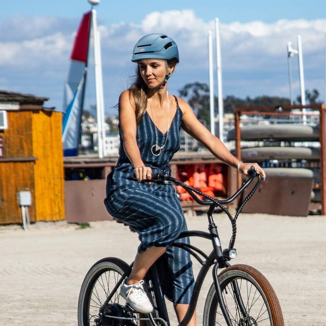 Adult Urban Bike Helmet - Adjustable Fit System & Integrated Taillight